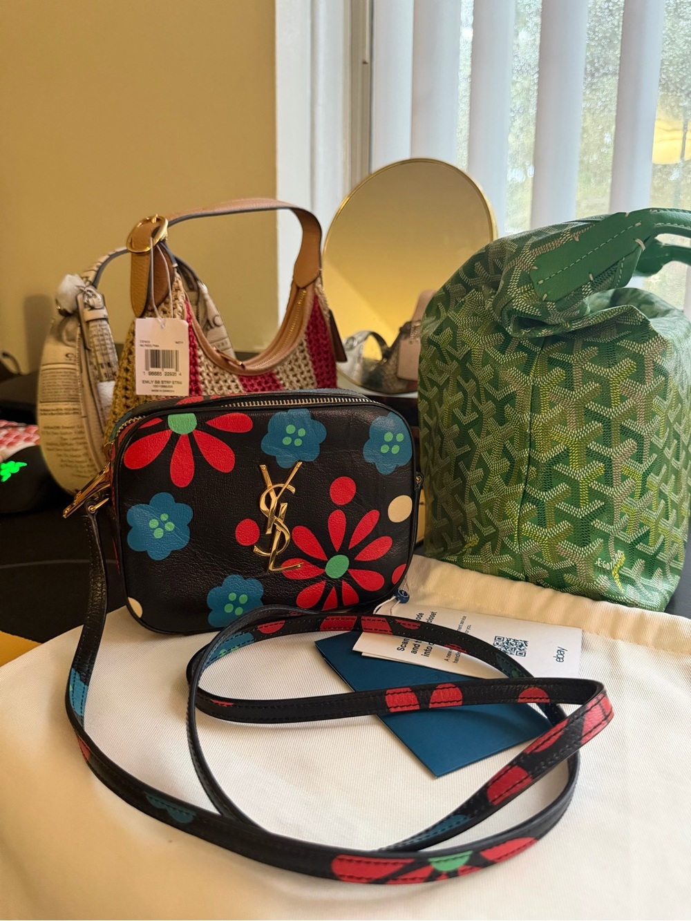 Yves Saint Laurent Floral-print Classic Monogram Camera Bag